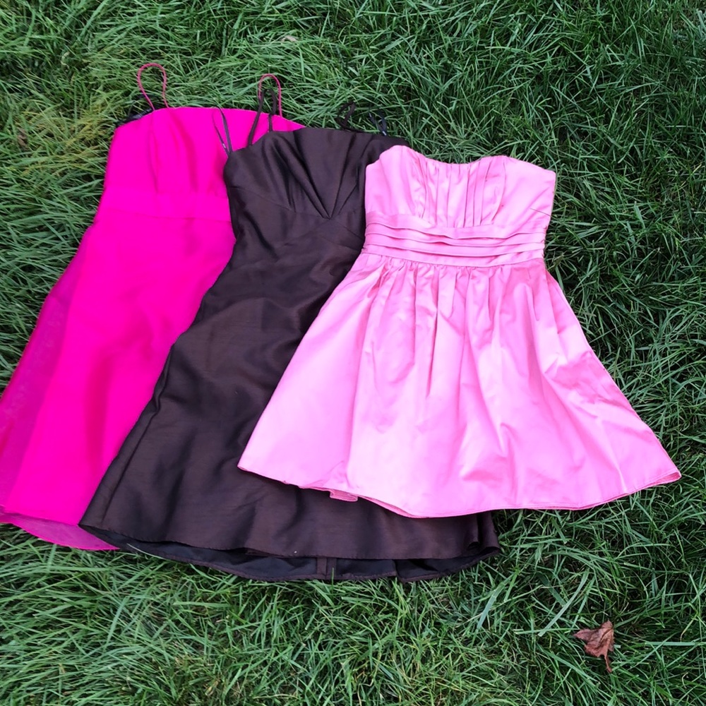 3 short formal dresses, so 6